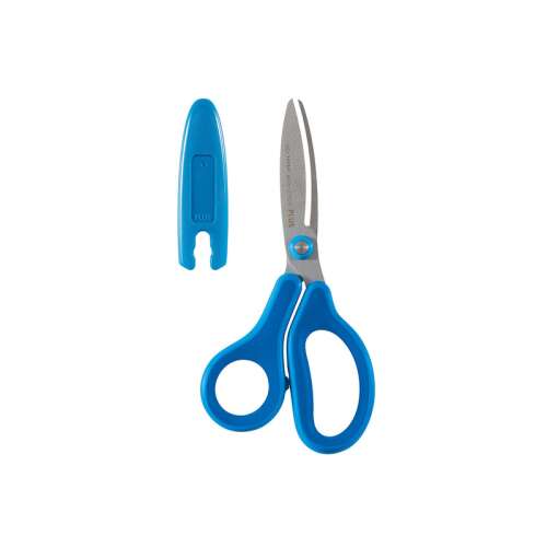 Blaue Sicherheits-Schere für Kinder, 14,5 cm, mit Schutzkappe