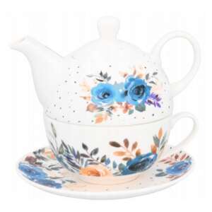 White porcelain teapot and cup 260 ml – rose pattern 49473632 - Teapot