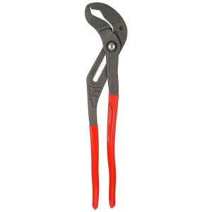 Knipex 87 01 560 regulowane szczypce do rur, czerwone uchwyty, czarne szczęki - Knipex