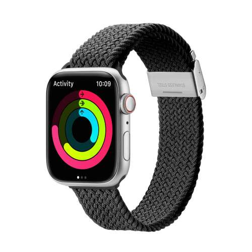 Dux Ducis Mixture II Szövet Szíj Apple Watch-hoz - Fekete