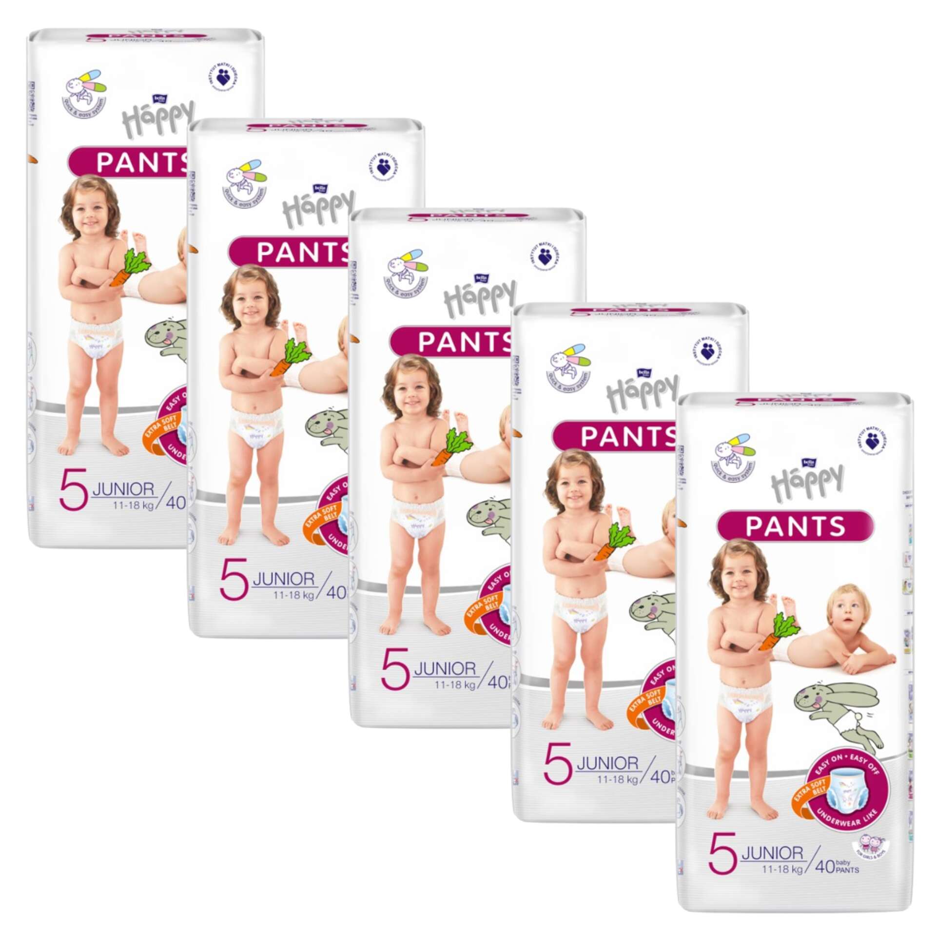 E-shop Mesačné balenie plienok Bella Happy Pants 11-18kg Junior 5 (200ks)
