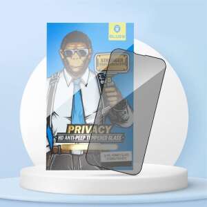 Blueo 5D Mr. Monkey Glass Privacy HD Anti-Peep Edzett Üveg Kijelzővédő Apple iPhone 14 Pro-hoz - Blueo