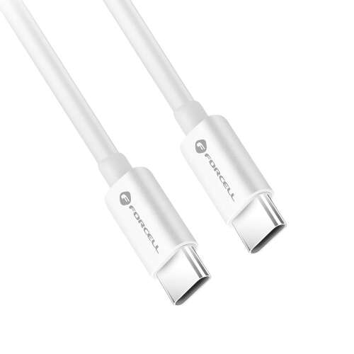 FORCELL USB-C Kábel - 100W PD Gyorsöltés - 1m Fehér 49491291
