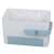 General organizer container, white and blue plastic storage box