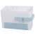 White and gray plastic organizer with a drawer, perfect for storing bathroom essentials