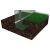 GardenLine Fóliasátor 140g/m2 UV4 szűrővel 3x2x2m #zöld 49500377