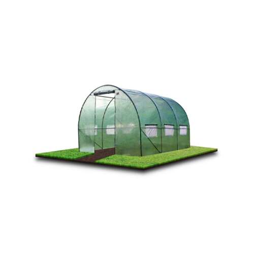 Grünes Garten Gewächshaus mit UV4-Filter, 3x2x2 Meter, grün, auf Gras