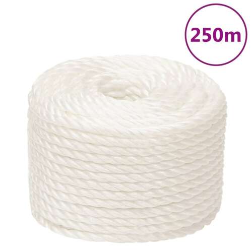 vidaXL fehér polipropilén munkakötél 12 mm 250 m