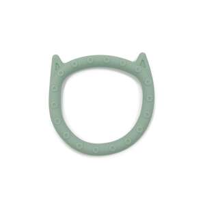 Green silicone cat shaped teether ring for babies - Babies & Toddler