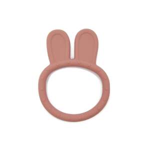 Pink silicone bunny teething ring for babies - Chewing gum