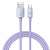 Baseus Crystal Shine USB-C to USB-A cable, 100W fast charging, 1.2m, purple