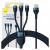 Kabel szybkiego ładowania 3w1 Baseus Flash Series Ⅱ, USB-A na USB-C, Micro-USB, Lightning, 66W, 480Mb/s, 1,2m, Niebieski 49556941