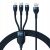 Kabel szybkiego ładowania 3w1 Baseus Flash Series Ⅱ, USB-A na USB-C, Micro-USB, Lightning, 66W, 480Mb/s, 1,2m, Niebieski 49556941