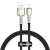 Baseus Cafule sorozatú fém adatkábel USB-ről Lightningra 2,4A 25 cm fekete