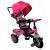 R-Sport pink tricycle with sun canopy, inflatable wheels, and parent push handle