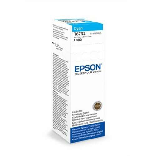 Epson T6732 Cyan Ink Cartridge, 70ml, Original, for Epson L800 printer