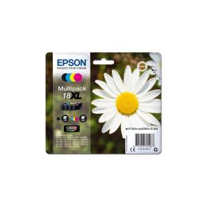 Atramentové kazety Epson T18XL Multipack 18XL, čierna, azúrová, purpurová, žltá, originálne, pre tlačiarne Epson Expression Home - Epson