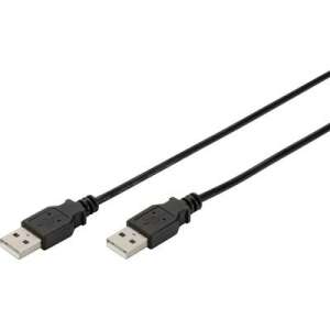 Cablu USB 2.0 Digitus AK-300101-018-S, negru, 1,8m - Cabluri de date