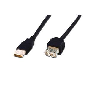 Digitus AK-300202-030-S 3 méteres USB 2.0 A-A kábel, fekete - Digitus