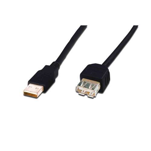 Digitus AK-300202-030-S 3 méteres USB 2.0 A-A kábel, fekete
