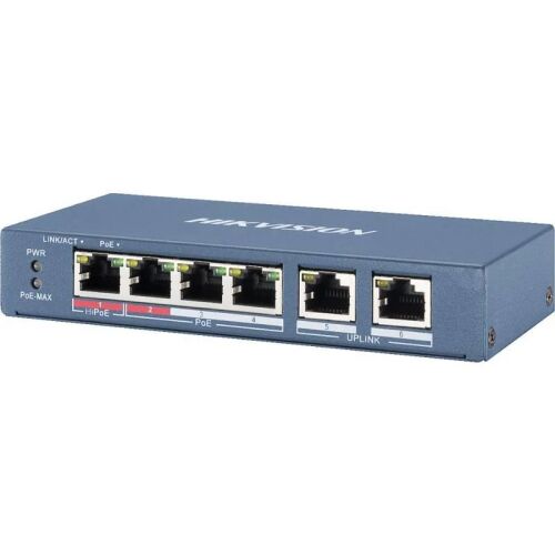 Hikvision DS-3E1106HP-EI 6-Port PoE Ethernet Switch - Hikvision