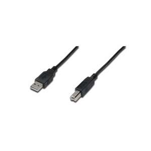 Cablu USB Digitus A la USB B, 1 metru, negru - Cabluri de date