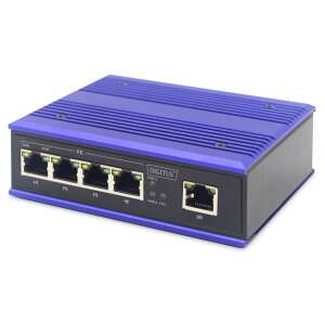 DIGITUS Prekidač Ind. 4-Port 10/100 30W PoE Neupravljani plavi (DN-650107) 56104417 - Switch