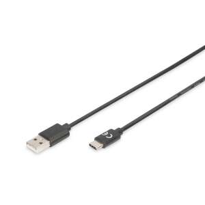 Digitus AK-300154-010-S USB-C auf USB-A Kabel, 1 Meter, schwarz - Digitus