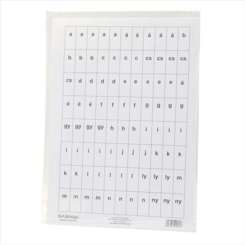 Letter cutting template for learning the Hungarian alphabet