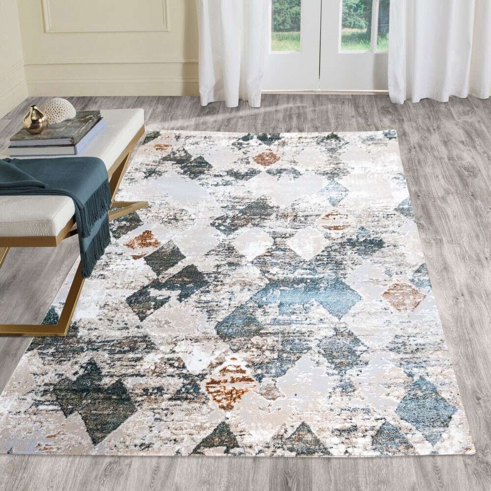 Santorini Geometrikus Szőnyeg - 60x110 cm