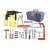 32 piece kids toy toolbox with tools like drill, hammer, wrench, screwdriver, saw, and more