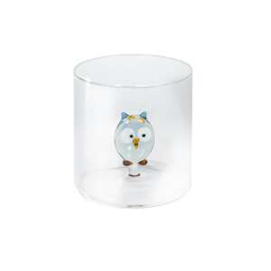 Üveg pohár bagoly mintával, 250ml - Pohár