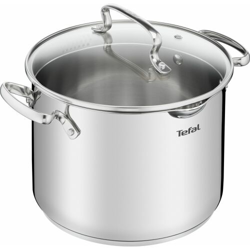 Tefal Duetto+ 22cm Rozsdamentes Acél Fazék Üvegfedővel