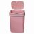 Front view of TOO Pink 12 Liter Sensor Trash Can with Open Lid