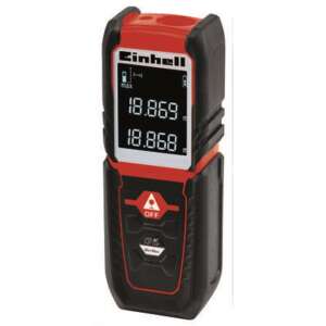 Einhell TC-LD 25 laser distance meter, red and black, with display showing measurement - Einhell