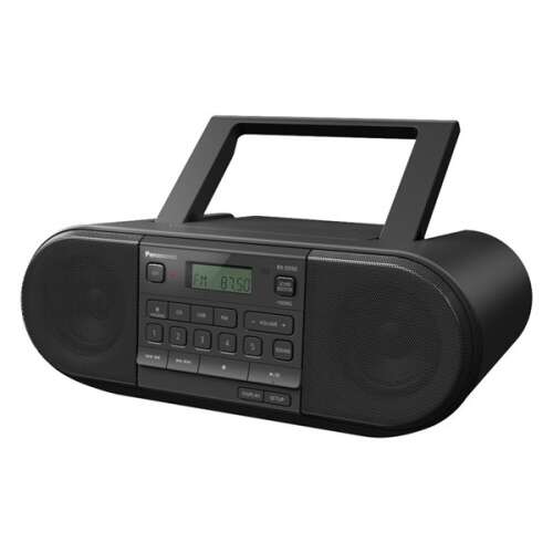 Radio CD Panasonic RX-D550E-K Bluetooth, negru, vedere laterală