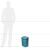 TOO 12 Liter Blue Sensor Trash Can Size Comparison
