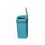 TOO 12 liter sensor trash can, side view, blue