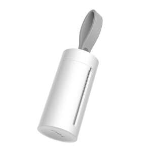 PetKit dog waste bag dispenser, white with grey handle, angled view - PetKit