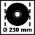 230mm-es korongméret az Einhell TE-AG 230 sarokcsiszolóhoz