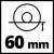 60mm-es korongméret az Einhell TE-AG 230 sarokcsiszolóhoz