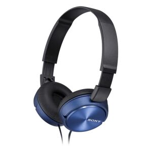 Angled View of Sony MDRZX310APL Blue On-Ear Headphones - Computers and Accessory