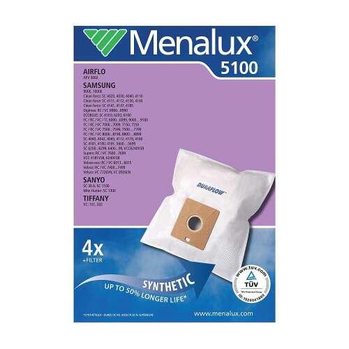 Menalux 5100 4 synthetic dust bags+1 engine filter