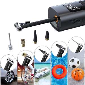 Portable Air Pump for Car Tires, Bicycles, and Inflatables - Compressor