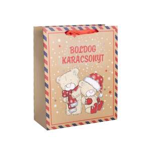 Pungă cadou de Crăciun cu urși de pluș, 26x32cm - Nonbrand Pungi cadou