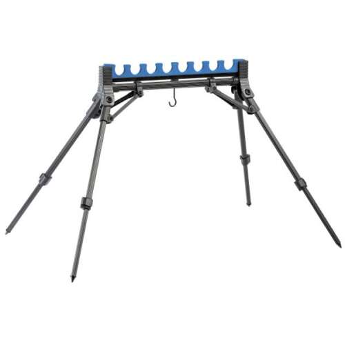 Jaxon pole roost 88-126cm 49cm 74cm horgászbot tartó, állítható, háromlábú állvány, fekete és kék - Bottartó kiegészítő