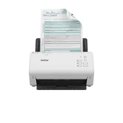 Brother ADS4300NTF1 document scanner, scanning a document