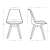 Dimensions of the black Scandinavian dining chair with wooden legs