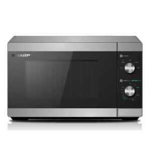 SHARP YC-MG01ES 20L mikrohullámú sütő, elölnézet, ezüst - Sharp