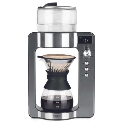 BEEM POUR OVER coffee maker with scale and glass carafe